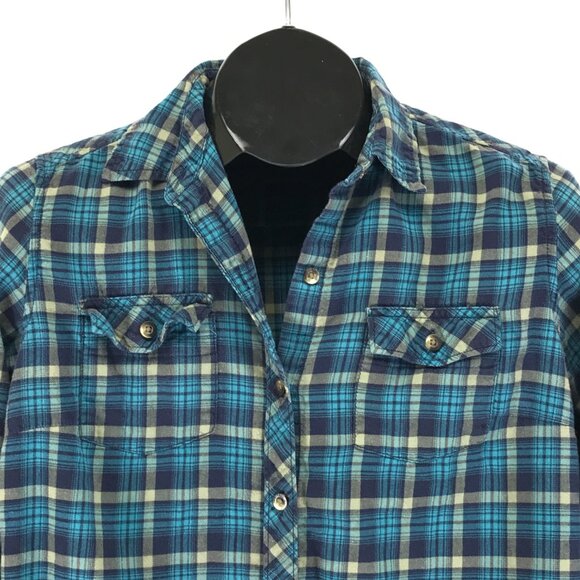 Eddie Bauer Classic Fit Button Up Shirt Women's Small Plaid 100% Cotton Outdoor - Picture 2 of 12